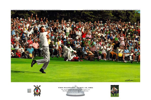 Arnold Palmer 1964 Masters Win - The Final Putt